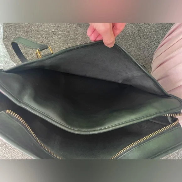 Coach RARE Pine Green Vintage Shoulder Brief - excellent condition - Picture 6 of 11